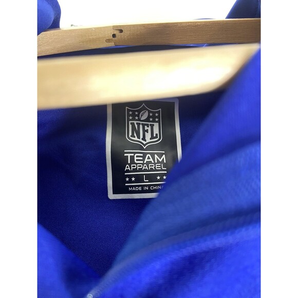 New York Giants NFL Mens Large Ultra Game Logo Quarter Zip Long Sleeve T-Shirt - Picture 3 of 7